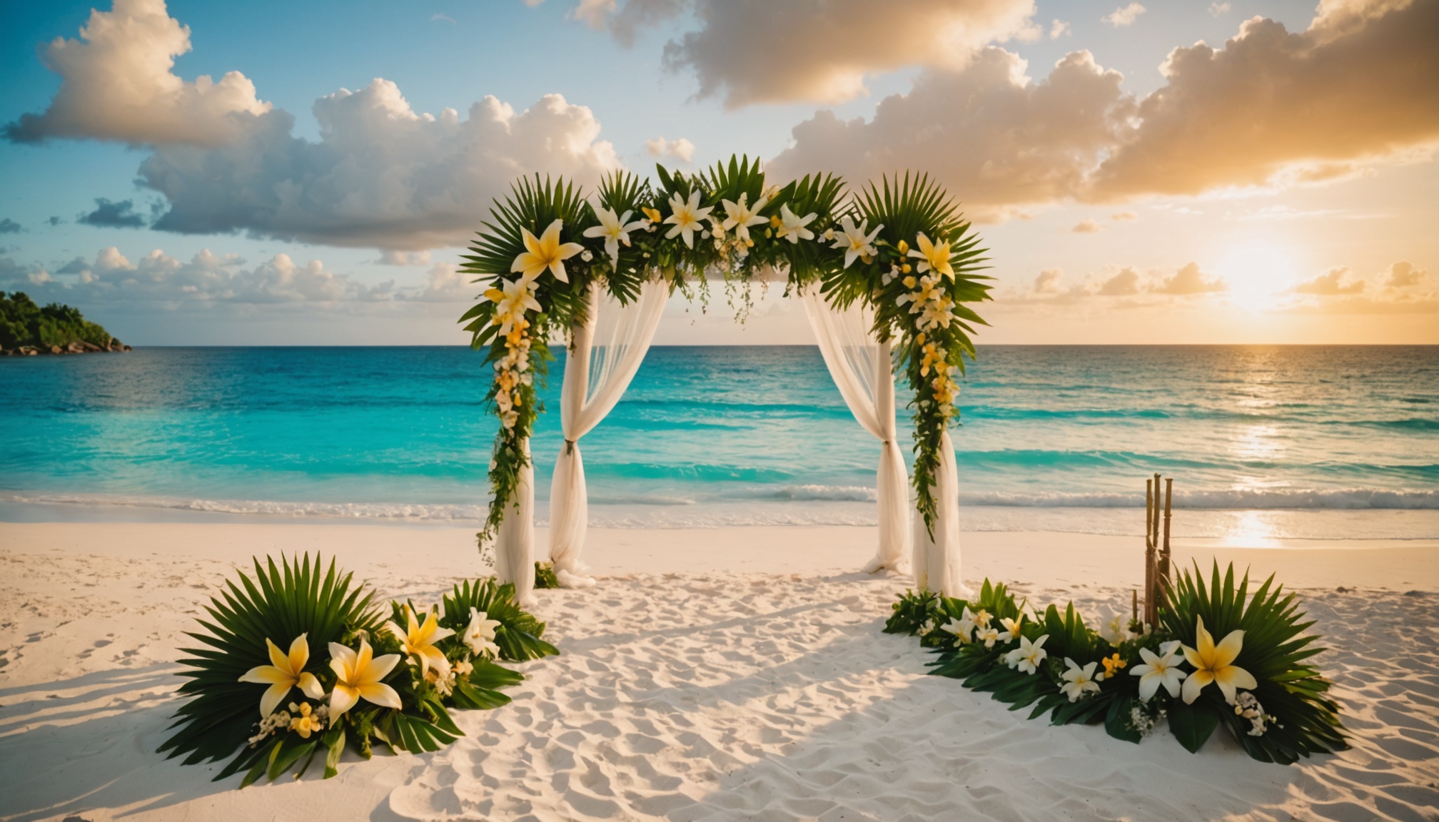 Mariage romantique sur plages paradisiaques seychelloises