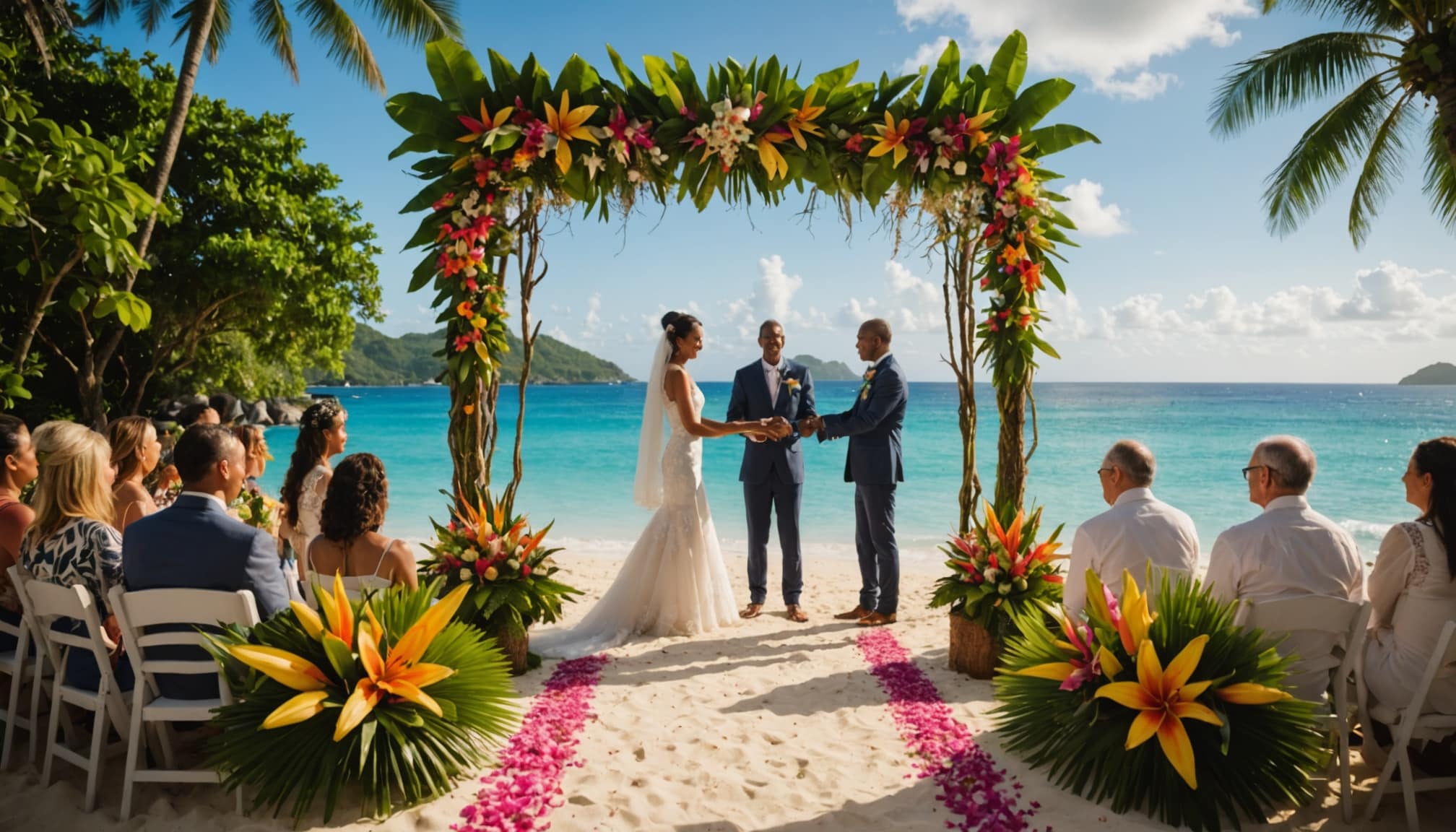 Groupes locaux jouant des mélodies seychelloises  
Playlists romantiques pour célébrer aux Seychelles