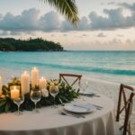 Dîner romantique en bord de mer aux Seychelles
