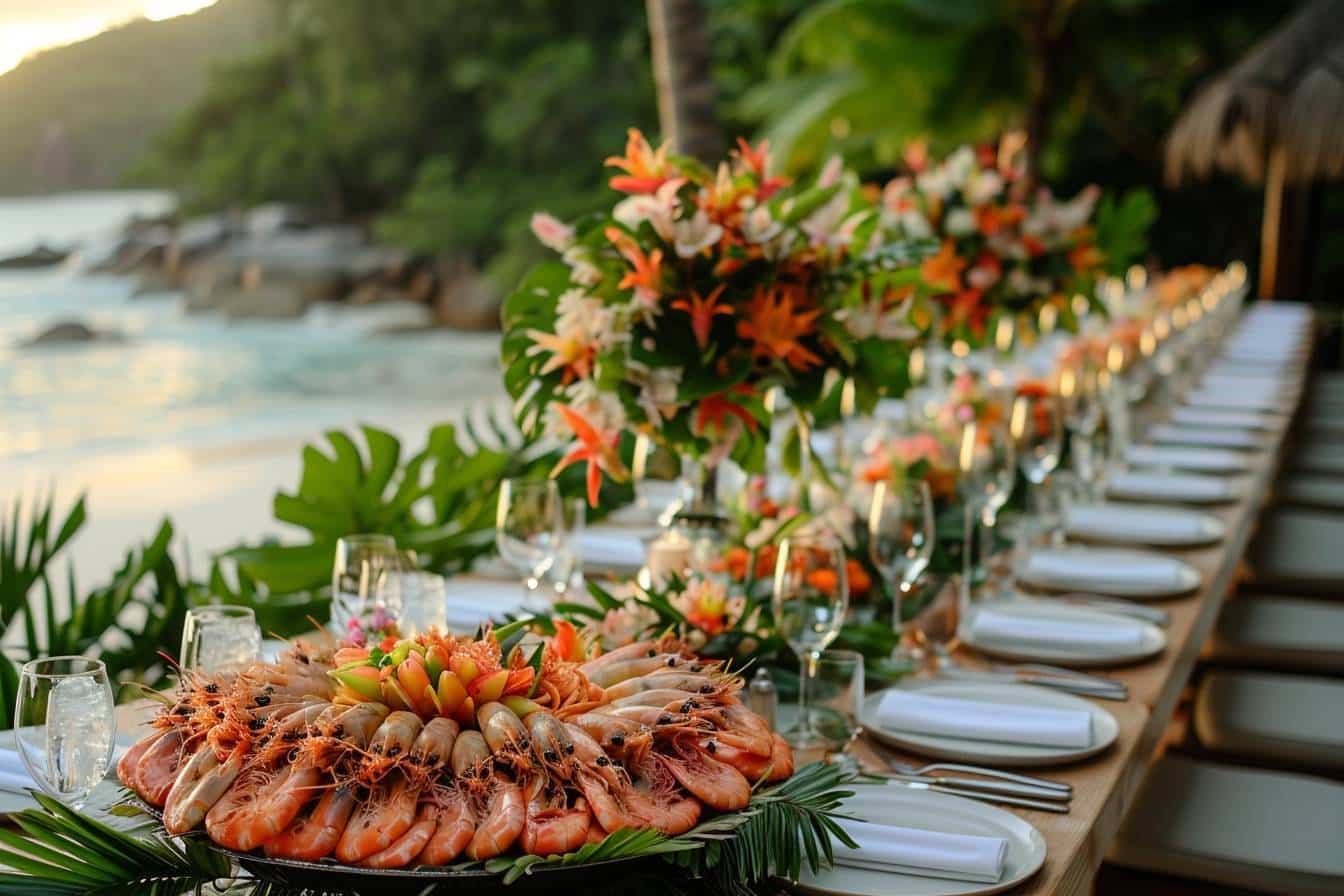 Savourez les délices locaux lors de votre réception  
Fêtez votre mariage avec des saveurs des Seychelles